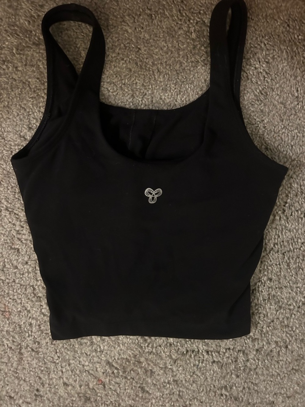 Aritzia TNA butter black athletic tank top built in bra - Picture 2 of 3